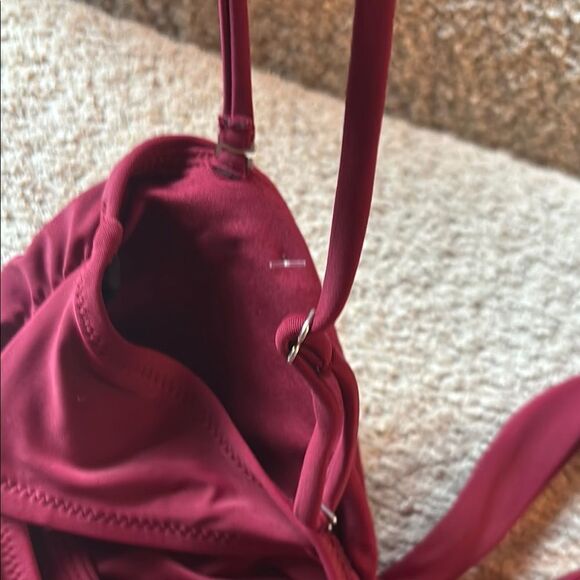 Old Navy Red Tie-Front bathing suit top - Picture 7 of 9
